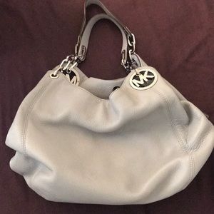 NWT dove grey Michael Kors Fulton bag 🕊